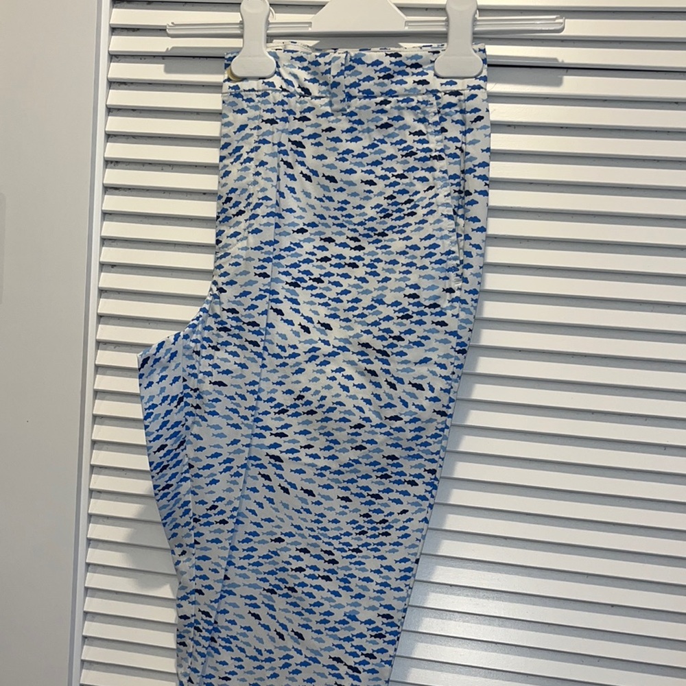 Vineyard Vines fish print pants - 100% cotton slim fit breaker pant
